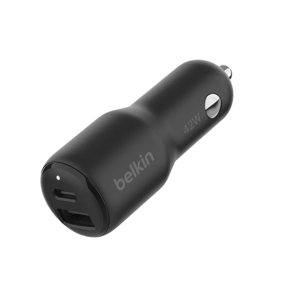 42W Car Charger USB-C 30W, USB-A 12W
